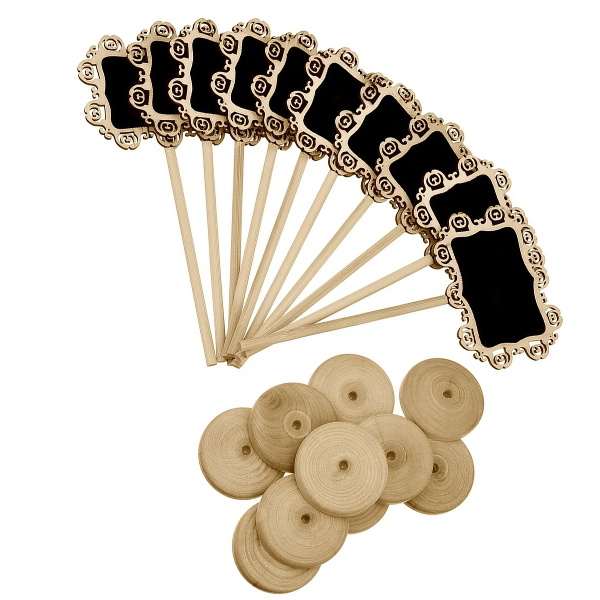 12 個ミニ黒板スタンド取り外し可能なベーステーブル番号メッセージ結婚式子供パーティーの装飾ミニ黒板