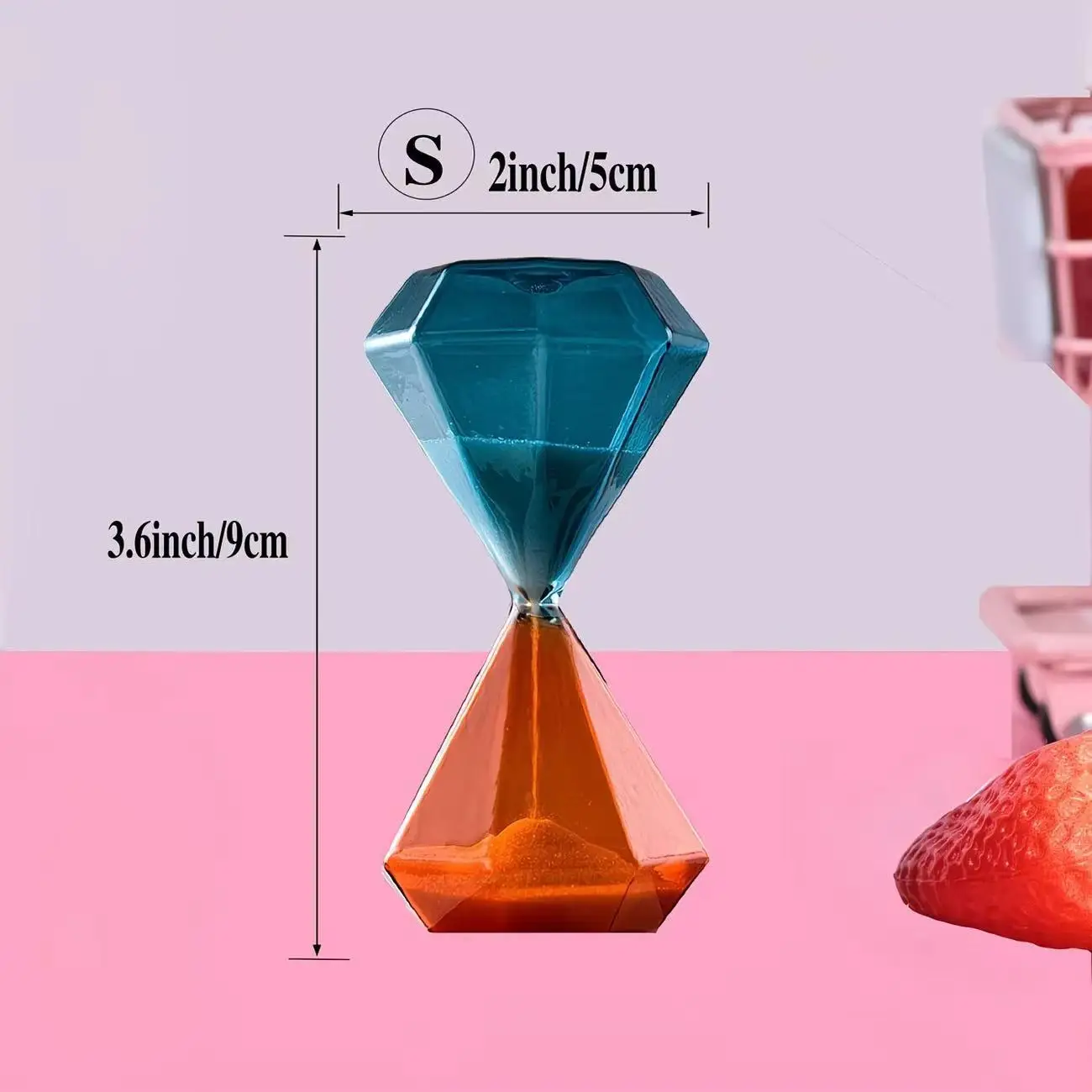 ood+glass + Iron Powder Sand Flowering Magnetic Hourglass With Packaging Hourglasses 13.5 * 5.5cm Wooden Seat Gift Presents