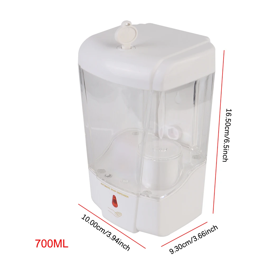 Touch-free Lotion Pump Touchless Liquid for Kitchen Bathroom Automatic IR Sensor Soap Dispenser Wall-Mount 700ml