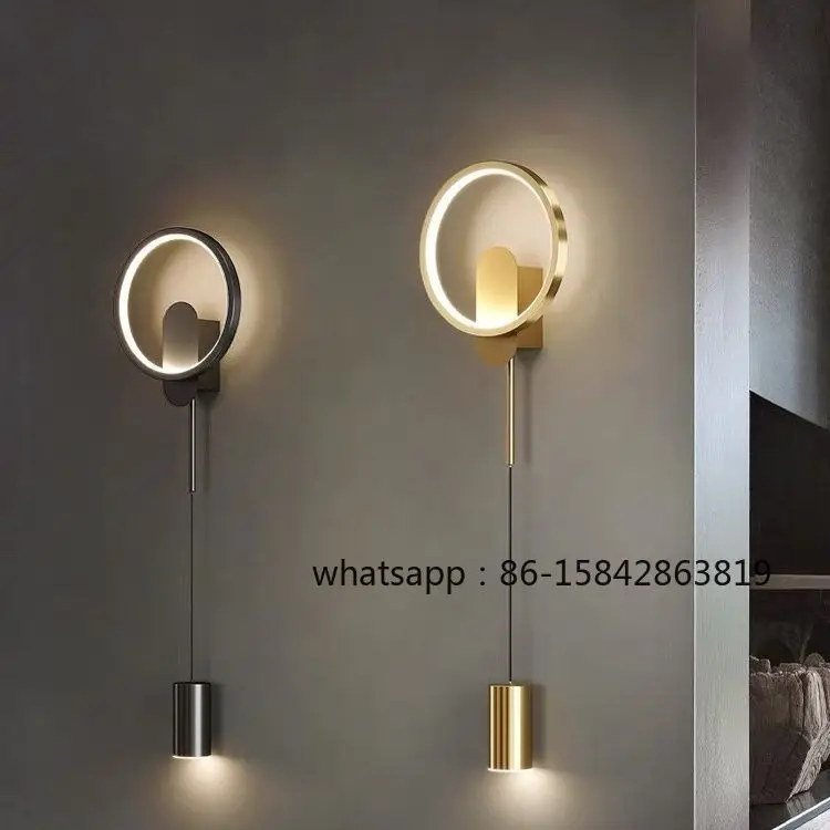 Bedroom lamp Light luxury Nordic simple modern corridor Aisle wall lamp Long living room background