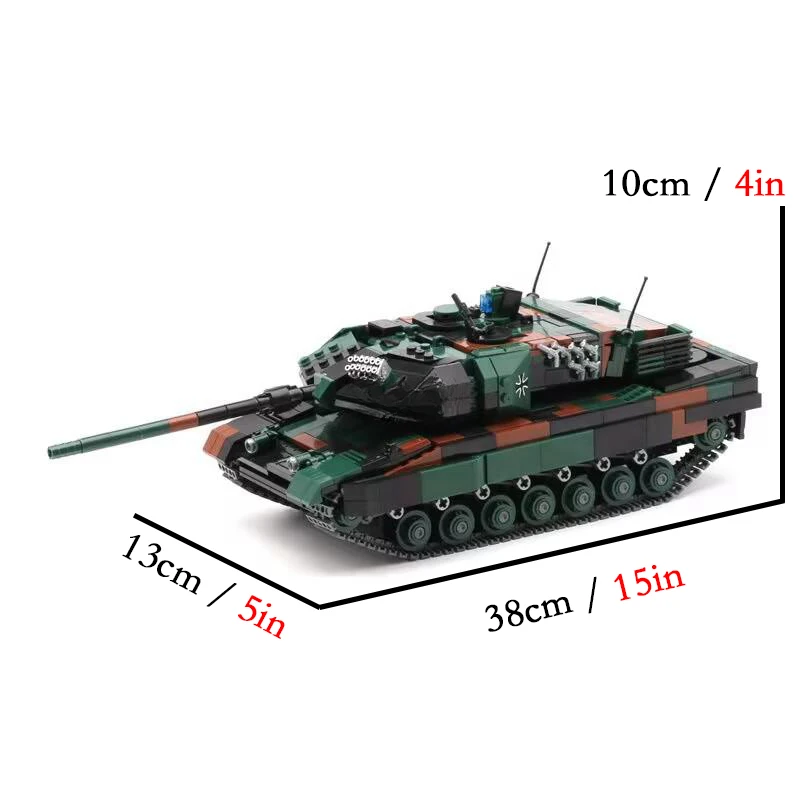 XINGBAO Building Block Military Series UK Challenger 2 Main Battle Tank Model DE Leopard 2A6 Boys\' Assembly Brick Birthday Toy