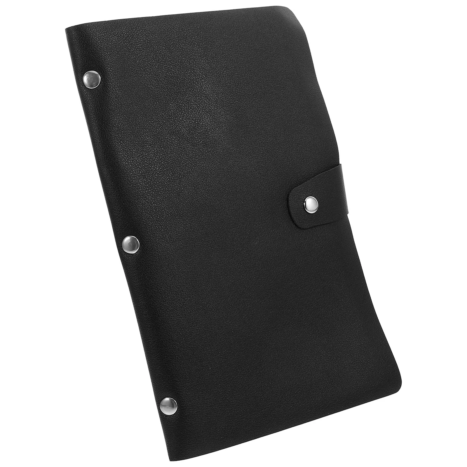 

Convenient Invoice Book Folder Important Album Organizer Binder Business Receipt Black Cash for Bills Office