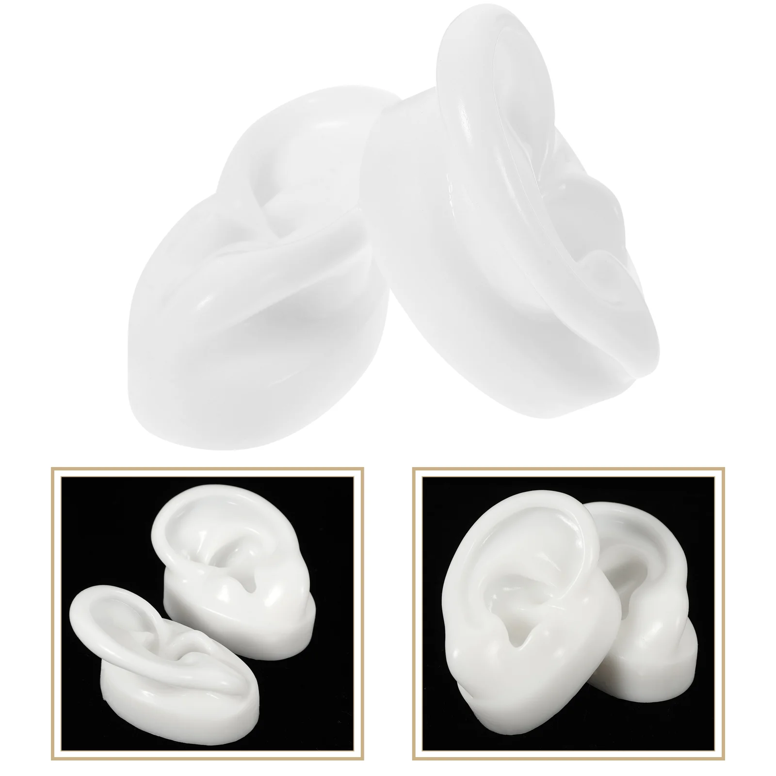 Molde Para Ear Headphone Stand Auditory Meatus Model White Silica Gel Artificial Display