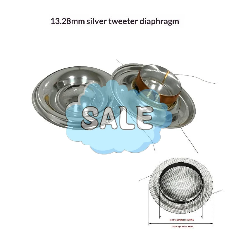 ∘1Pcs 8OHM Small Ultra Treble Voice Coil Silver White Film 13 Core 13.28mm Surrounded Speaker Voice Coil