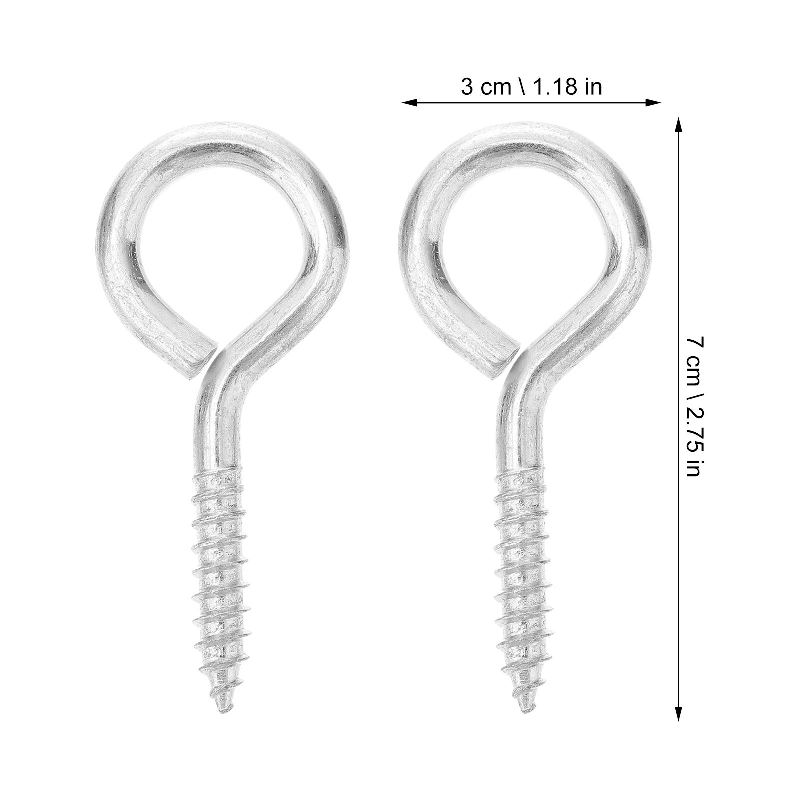 

10 Pcs Heavy Bolt Hooks Screw Integrated Self-tapping Screws Bolts Nickel-plated Iron Duty Eyelet