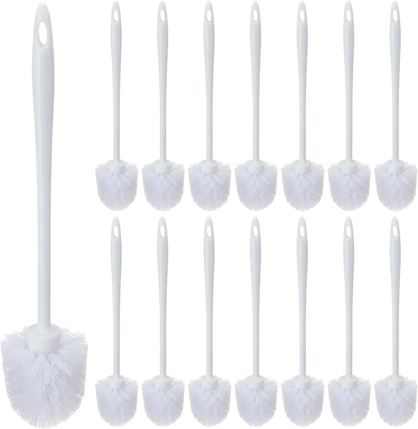 

15 Pcs 14.2 Inch Heavy Duty Toilet Brush Set for Deep Cleaning, Long Handle Bathroom Scrubber