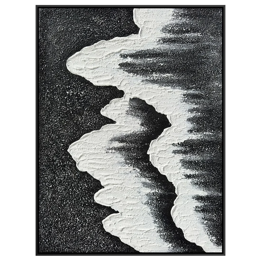 

Cross border, hand painted, oil painting, waves, scenery, hanging paintings, light luxury, wall hanging, porch, living room