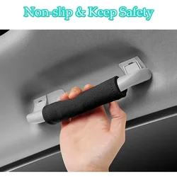 4pcs Car Roof Armrest Soft Handle Covers with Car Universal Roof Handle Covers Protect Interior Easy To Install Car Accessories