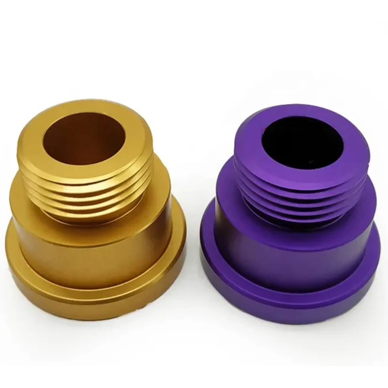 مخصص مخرطة CNC تحول بالقطع الألومنيوم ذكر أنثى موضوع محول المكسرات لكل رسوماتك