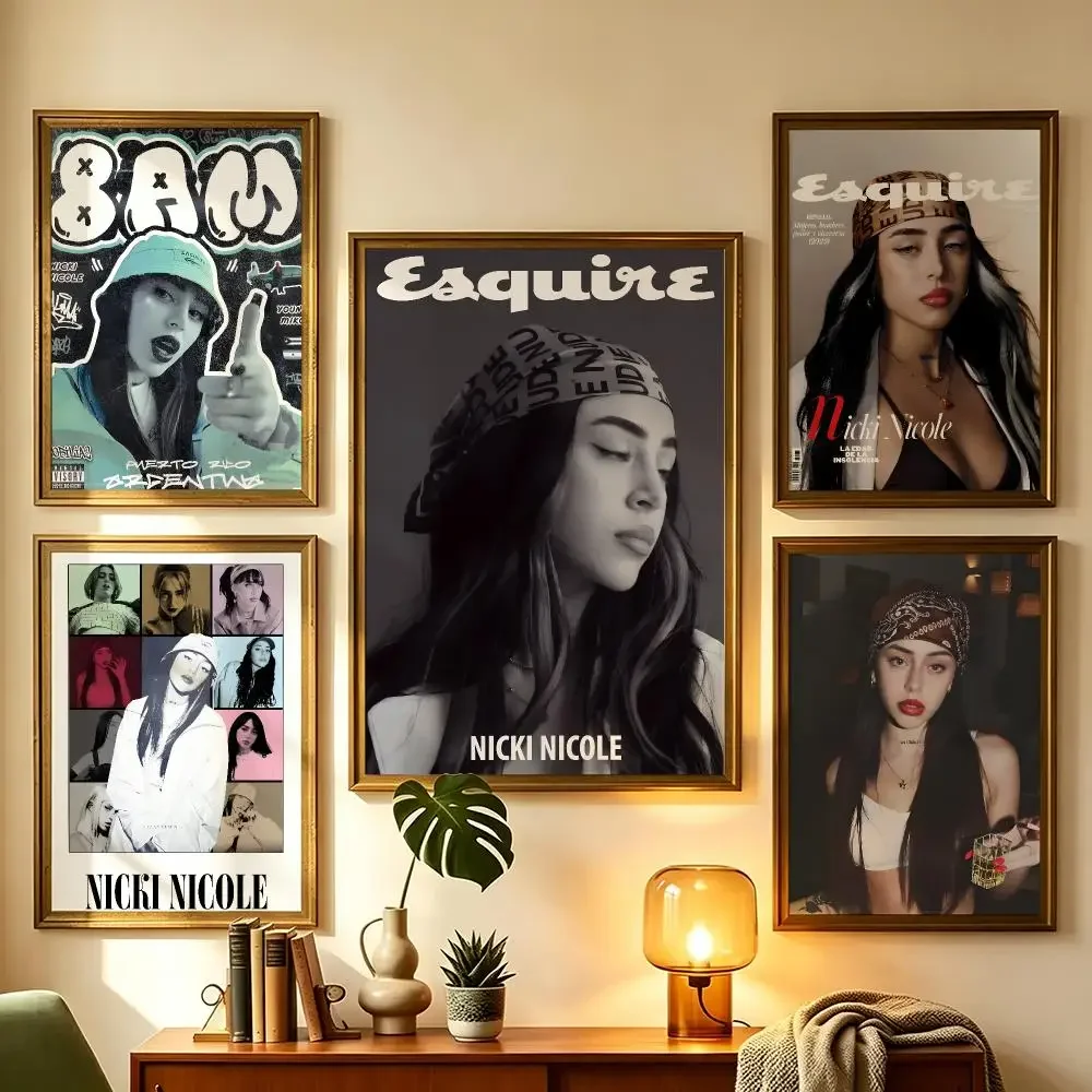 Nicki Nicole Cool Music Album Cover Self-Adhesive Poster Peel and Stick Waterproof Removable HD Print for Living Room Theater