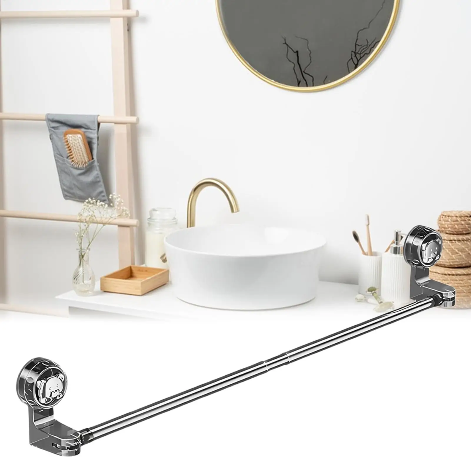 

Вешалка для полотенец для ванной комнаты, вешалка для полотенец, настенная присоска, регулируемый держатель, органайзер для хранения халатов, одежды