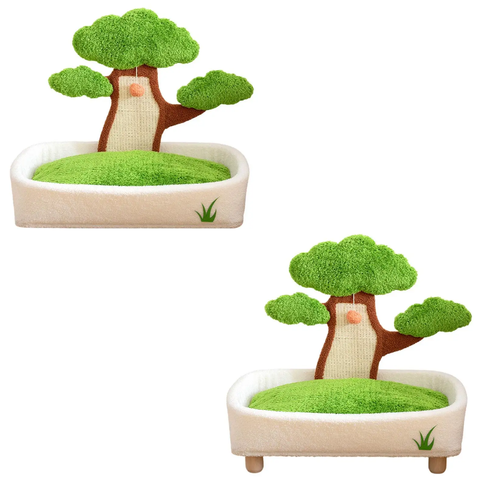 Cat Scratcher Mat Density Board 2 in 1 Bonsai House Scratch Pad Playground for Cats Indoor Training Furniture Protector