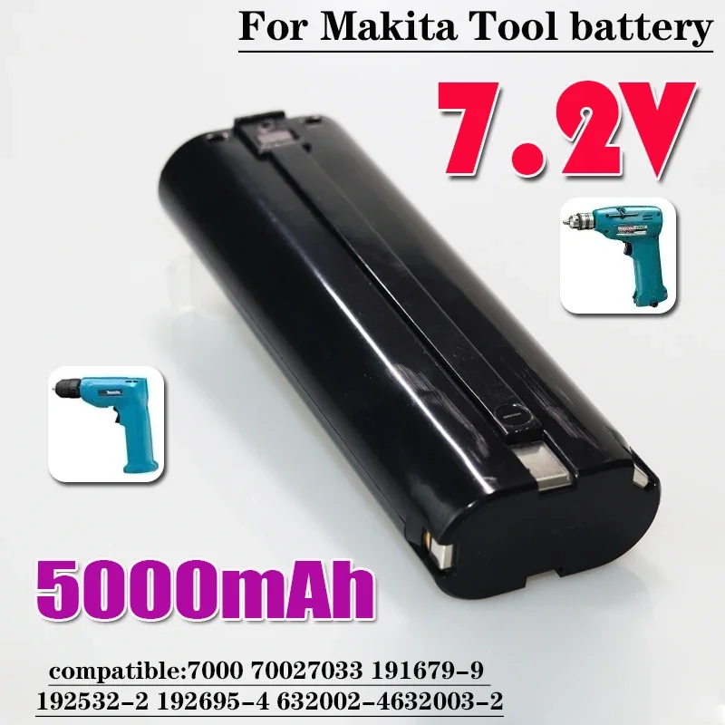 

7.2V 5000mAh Tool Replacement Battery for Makita 9000 7000 7002 7033 4770D 6002D 6010D 6710D 9035D Ni-Mh Rechargeable Batteries