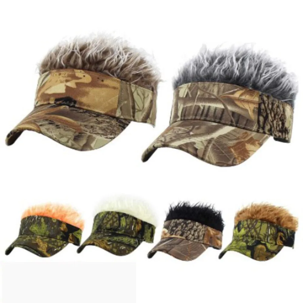 Algodão colorido camuflagem peruca boné para homens, chapéu esporte beisebol, chapéu casual ao ar livre