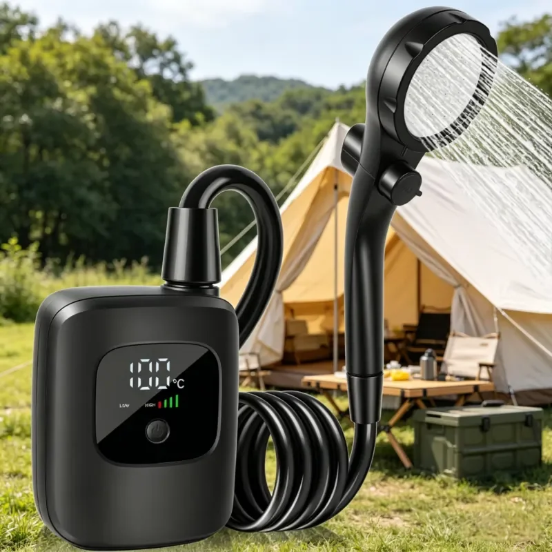 Portable Electric Shower Head USB Powered for Outdoor Bathing Field Work Dormitory and Home Use