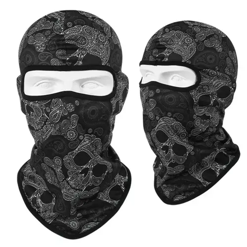 3D Skull Mask Balaclava Cap Breathable Motorcycle Riding Full Face Scarf Outdoor Men Head Cover Cycling Headgear Neck Gaiter Hat - Image 3