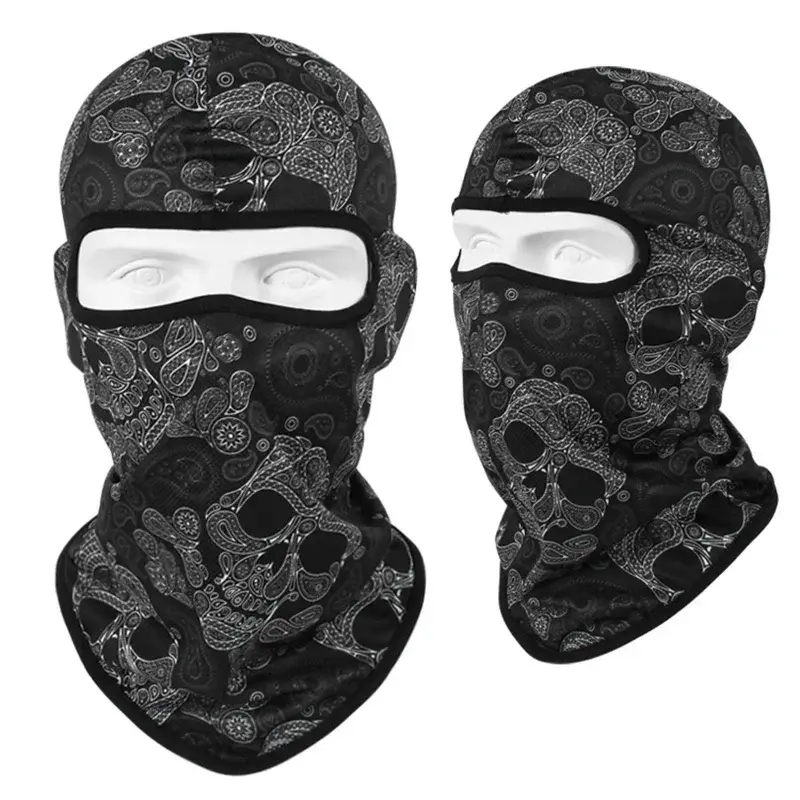 3D Skull Mask Balaclava Cap Breathable Motorcycle Riding Full Face Scarf Outdoor Men Head Cover Cycling Headgear Neck Gaiter Hat - Image 3