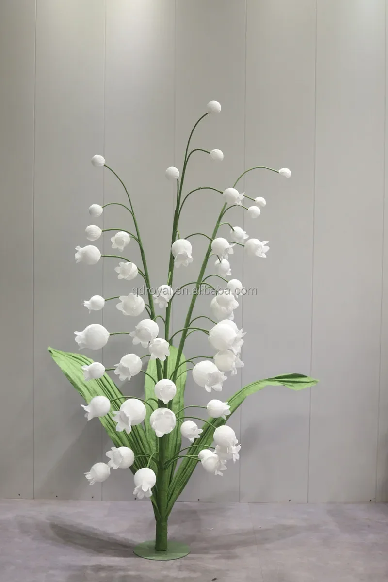 Wholesale Handmade Giant Flowers, Decorated with Bracket, For Wedding Events Valley Lily Extra Large Flowers