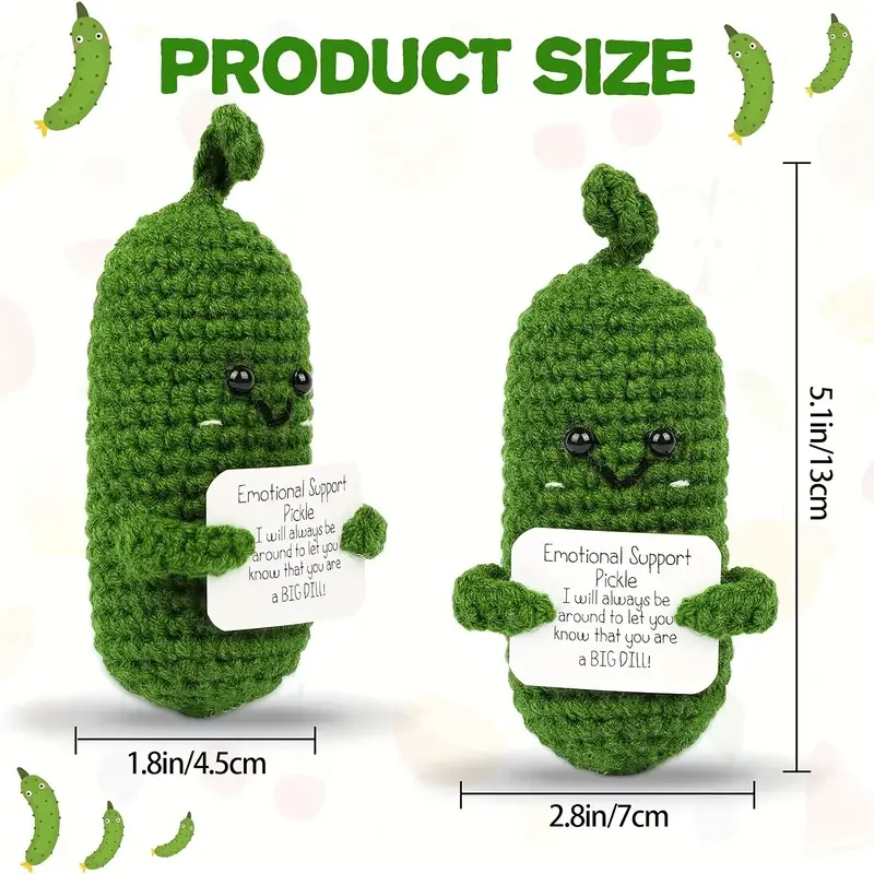 Positive Ananas-Kartoffel-Geschenke, Geburtstagsgeschenke, handgefertigte, niedliche, lustige Häkelpuppe mit „Cheer Up“, inspirierende Karte, Bürodekoration – Detail 1