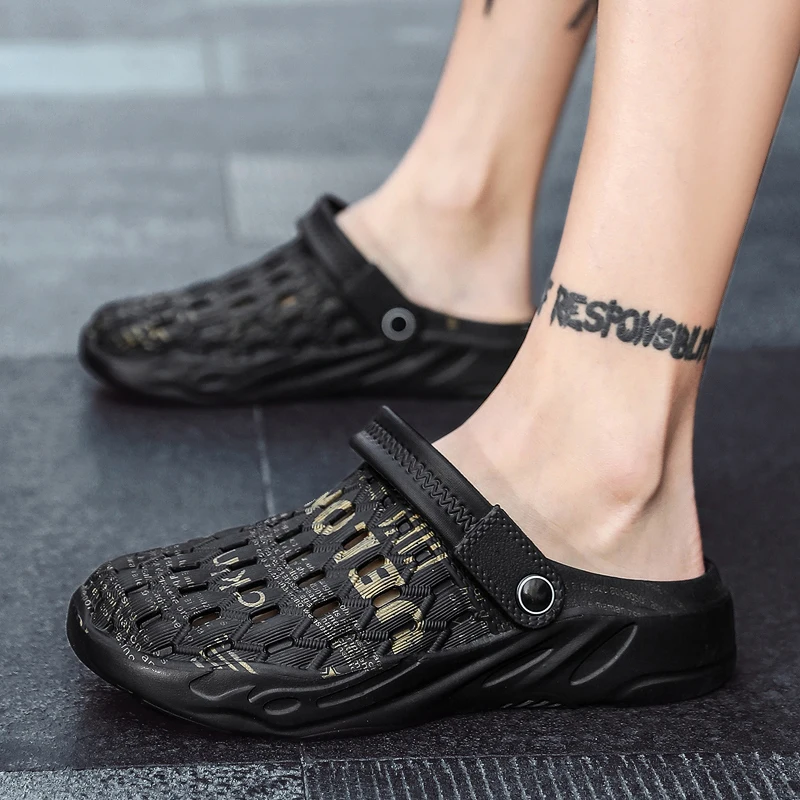 

EVA Sandals Man Beach Shoes Lightweight Slippers Summer Outdoor Sandals Men's Sneakers Flat Woman Clogs Soft Plus Size 48