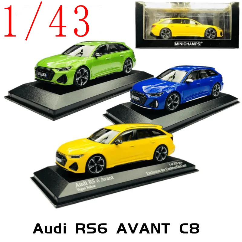 

MINICHAMPS Diecast 1/43 Scale Audi RS6 AVANT C8 Car Model Alloy Audi RS6 AVANT C8 2019 Limited Edition Toys for Boy Original Box
