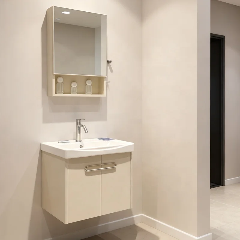 

Small Sink Vanity Mirror Convenient Luxurious Bathroom Furniture for Hotel Apartment Villa Use Ceramic Basin