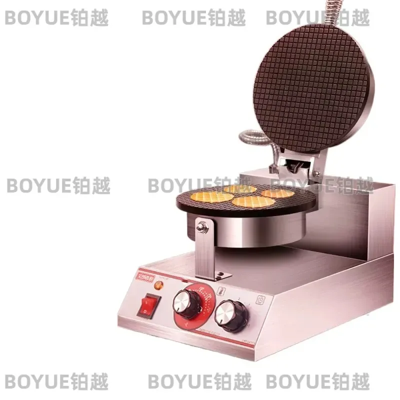 Commercial Electric Egg Roll Maker Cone Machine for Crispy Waffle Ice Cream Skin Fruit Vegetable Shrimp Slices Kitchen