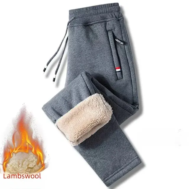 Thickened plus velvet sports casual trousers