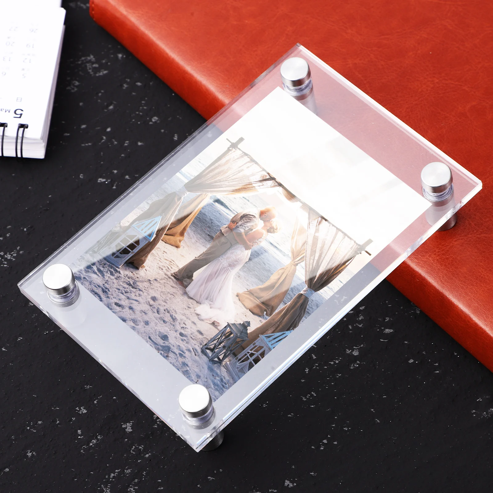 

Acrylic Photo Frame Clear Display Transparent Picture Frame Modern Tabletop Wall Mountable Lightweight Easy Install