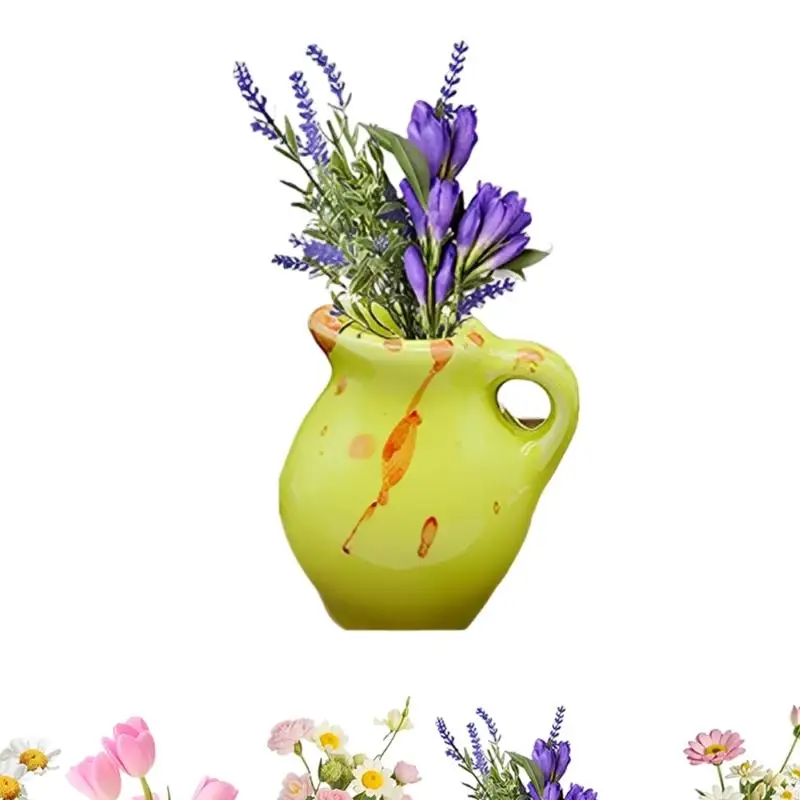 Pacchetto G8TB 5 mini magneti del vaso fiori in plastica per case frigoriferi decori da cucina