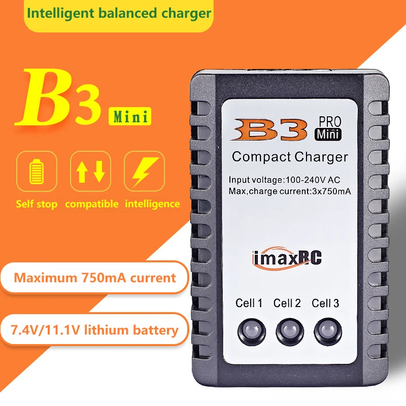 1 ชุด 2 วินาที 3 วินาทีเซลล์ B3 7.4 โวลต์ 11.1 โวลต์ Mini Li - polymer Lipo Battery Charger สําหรับ RC LiPo AEG Airsoft แบตเตอรี่รุ่น RC อะไหล่