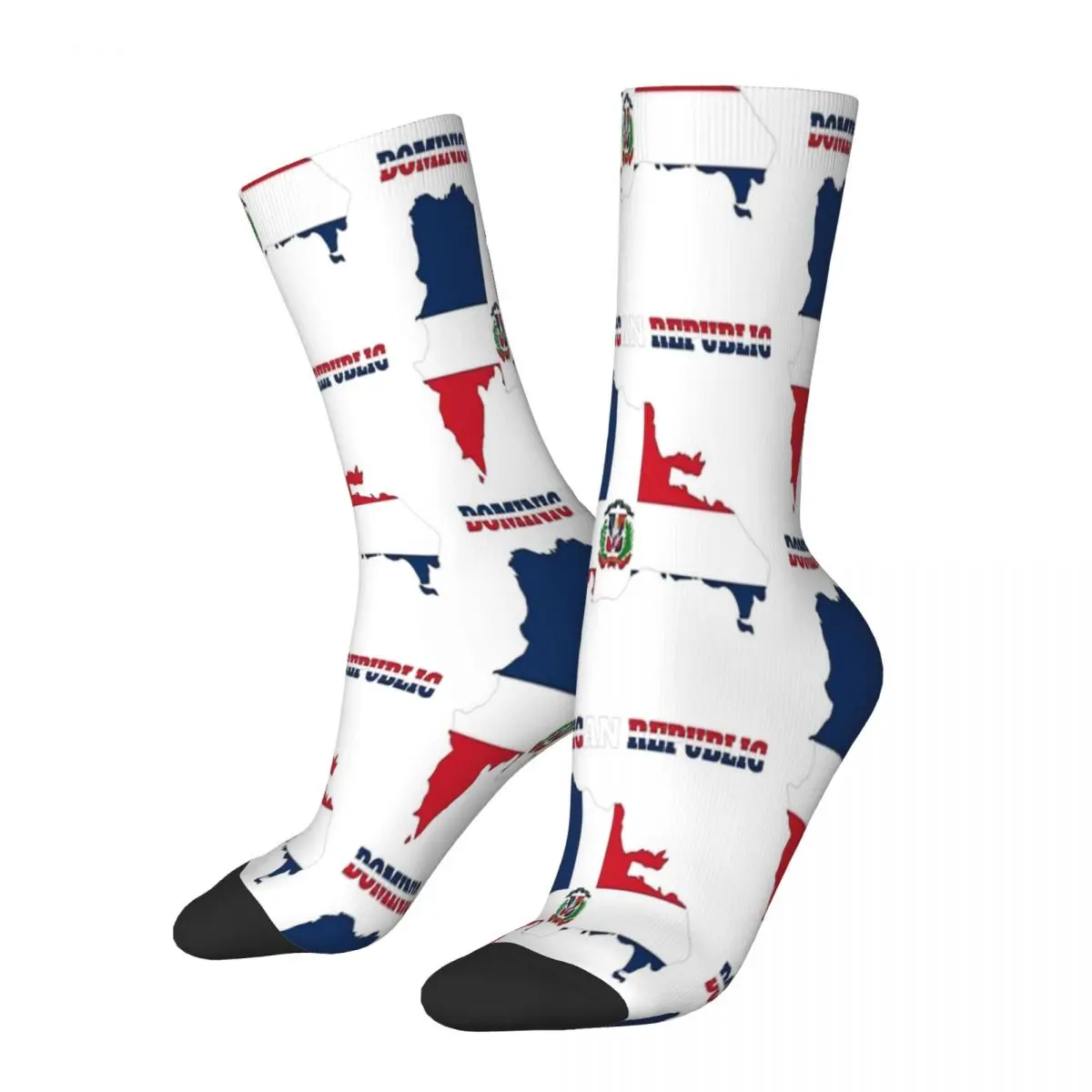 Happy Funny Men's Socks Harajuku Dominican Republic Flag Sock Polyester Sport Women's Socks Spring Summer Autumn Winter