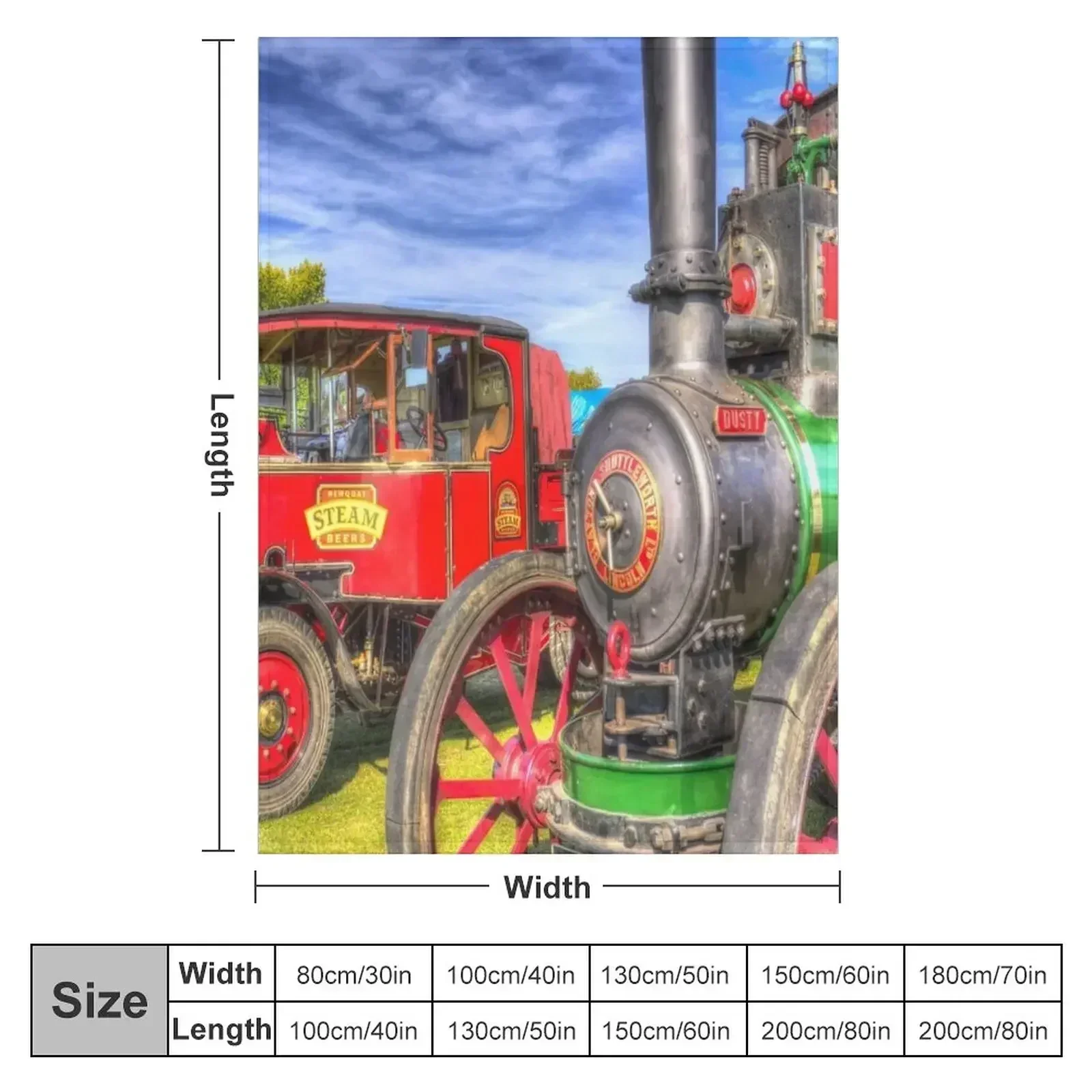 Traction Engine and Steam Lorry Throw Blanket Warm warm for winter Hair Blankets