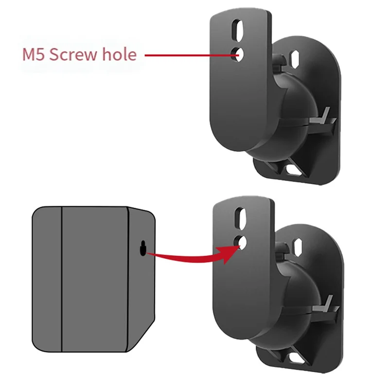 

M16K-6PCS Speaker Mount Wall Bracket Stand Surround Holder Adjustable Swivel And Tilt Angle Rotation