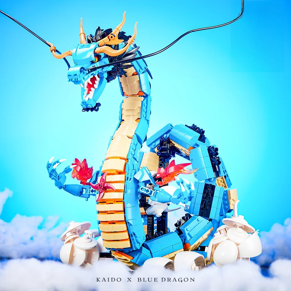 

1840pcs Anime One Character Piece Building Blocks Strongest Creatures KAIDO Dragon Form Building Blocks Set Toy Christmas Gift