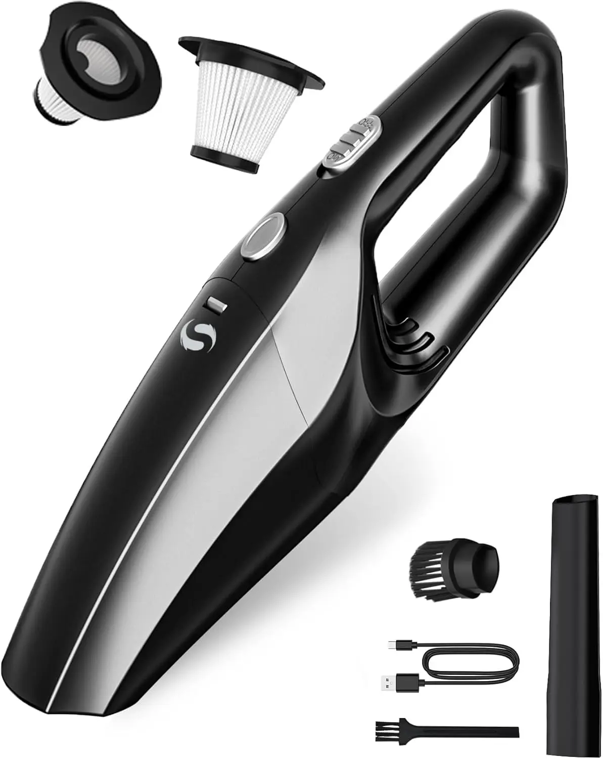 

Cordless Handheld Vacuum, Powerful Suction, Portable & Rechargeable for Car Home Pet Hair