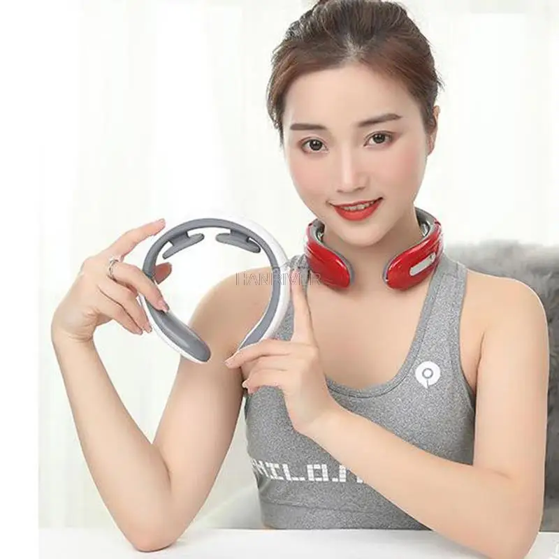 목 마사지기 건강 관리 EMS 텐스 마사지 기계 진동 전기 펄스 이완 마사지기 통증 완화 침술 패팅