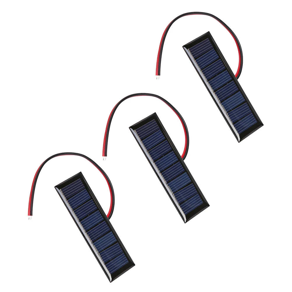 Solarpanel 4V 0,2W Mini 2-Draht Epoxy 8 Zellen Outdoor-Bergsteiger-Ladegerät für Telefon, Autobatterie, Solarprojekte 3x1 Zoll