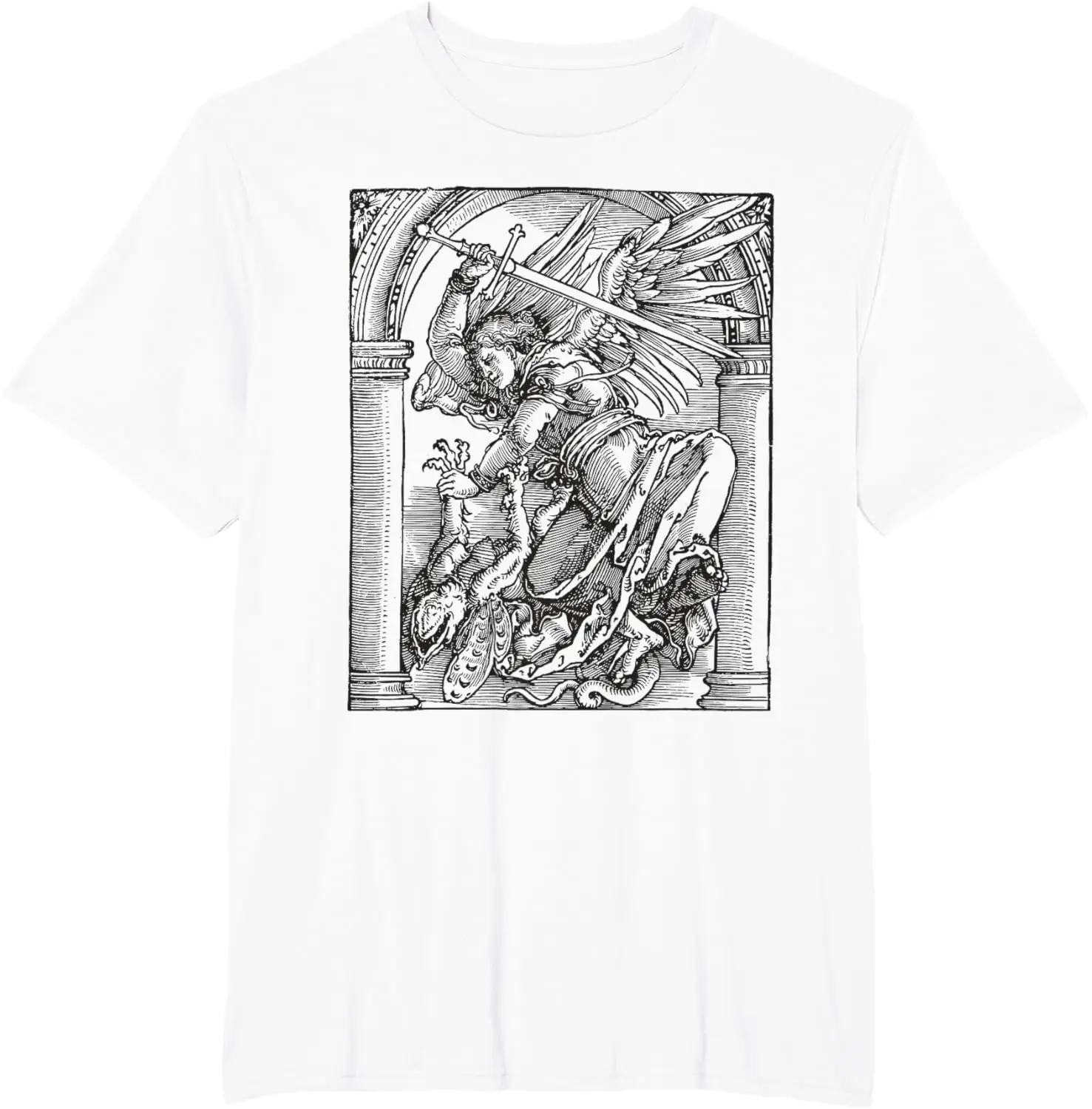 St Michael Archangel Angel Catholic Patron Saint T-Shirt 100% Cotton O-Neck Short Sleeve Summer Casual Mens T-shirt Streetwear