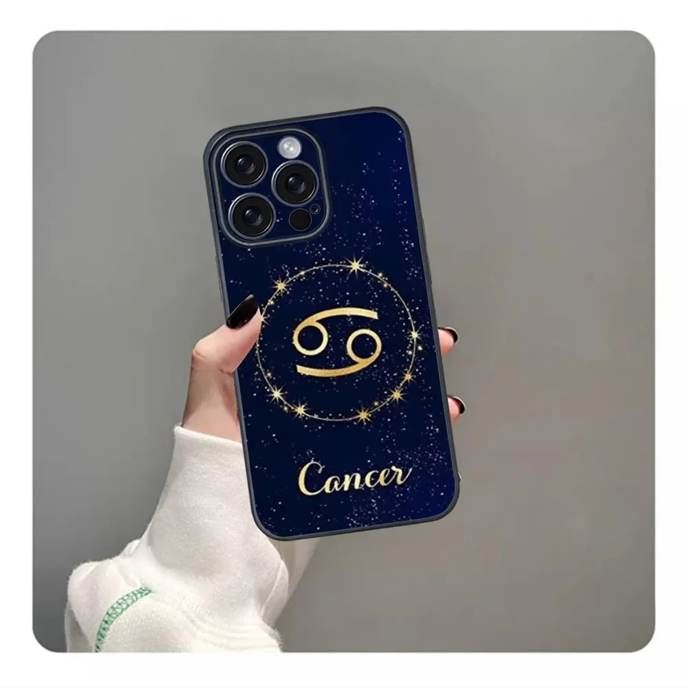 Constellation CANCER  Phone Case For iPhone 16 15 14 13 12 11 PRO MAX PLUS Mini TPU Soft to Skin-friendly case