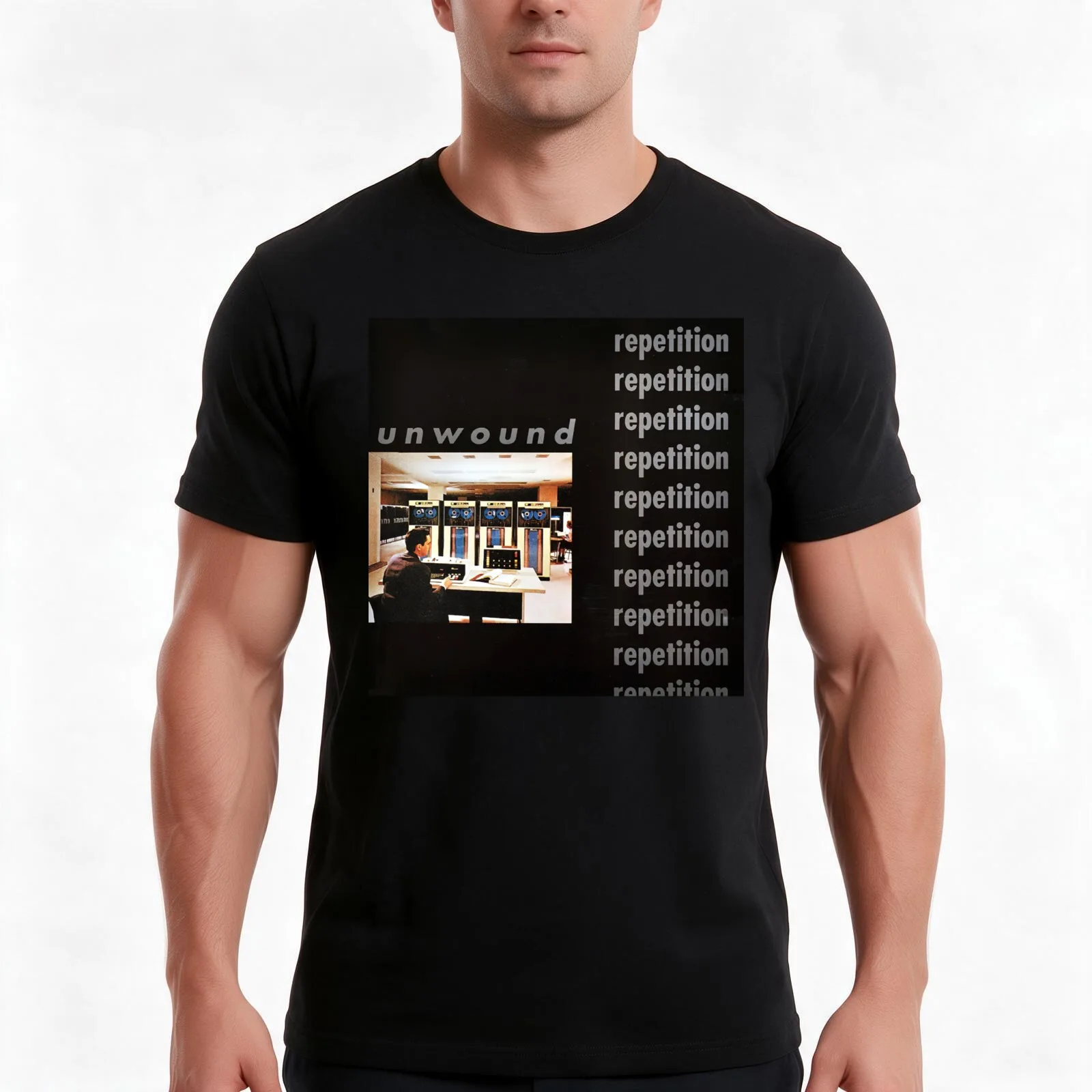 Unwounds Repetition 1996 T-Shirt Summer Casual Cotton Tee Oversized Streetwear Tops Vintage Graphic Print Unisex Men Women