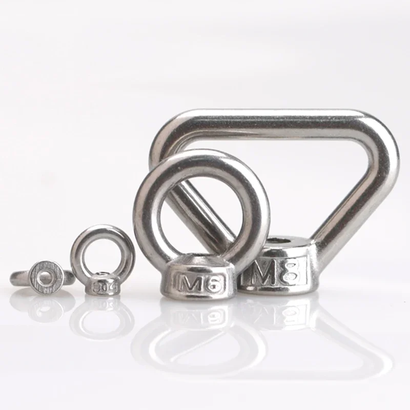 

304 Stainless Steel Lifting Eye Nut, Triangular Ring, Circular Ring, Screw Nut, M3M4M5M6M8M10-M24