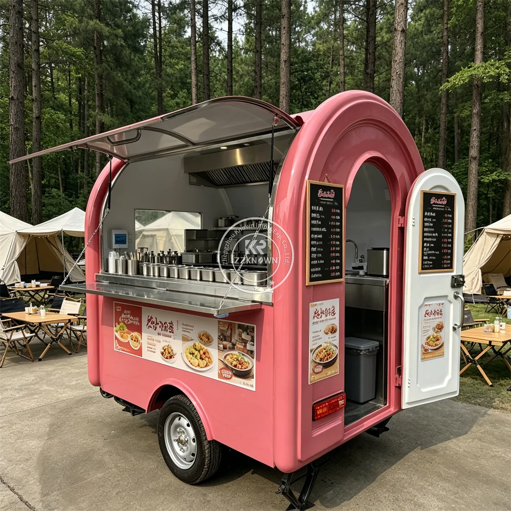 

CE Certified Street Food Truck Mobile Snack Vending Van Street Burger Hot Dog Fast Food Trailer Fully Equipped