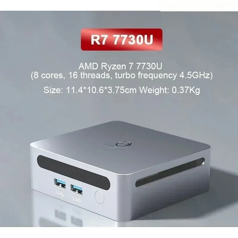 SZBOX Ryzen  7730U 7530U 7330U MI-NI PC WIFI6 BT5.2 Dual Cha-nnel DDR4 3200MHz 16GB 500GB NVME SSD Desktop Gaming Computer