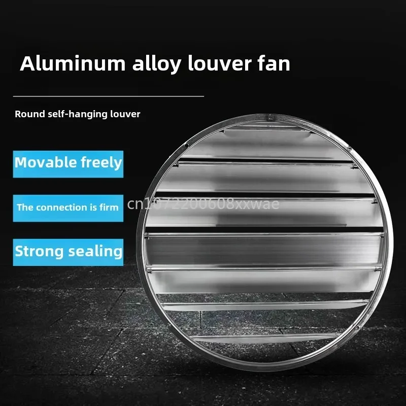 Aluminum Alloy Self-hanging Shutters Round Outdoor Rainproof Exhaust Axial Flow Fan Outer Cover Out of Trend Protective Cover