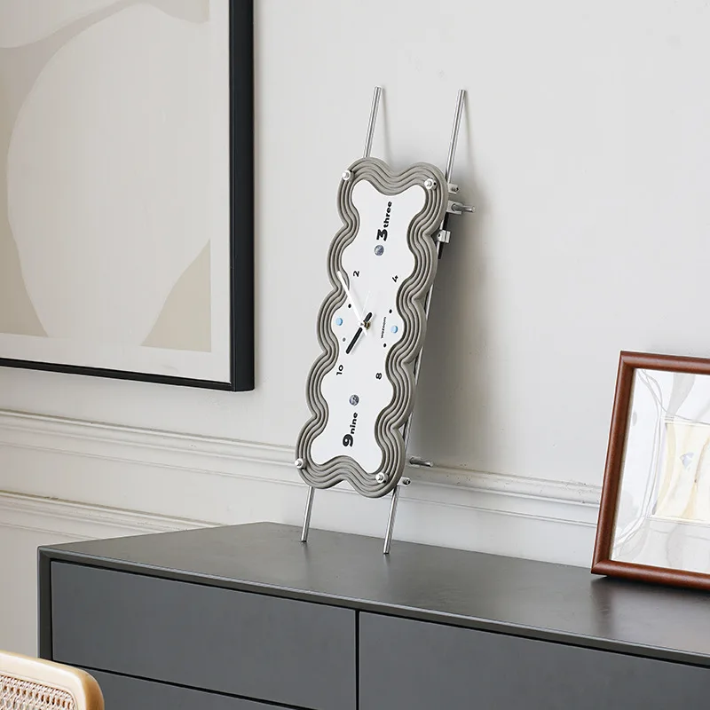 

Innovative Drill Free Wall Clock Contemporary Design 2024 Luxury Artistic Home Decor Living Room Hanging Timepiece Wall Clocks