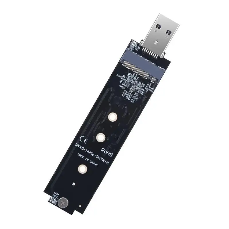 R53C USB 3.2 M.2 SSDs Adapters for NVMe and SATAs Drive Up to 10Gbps Transfer Speed