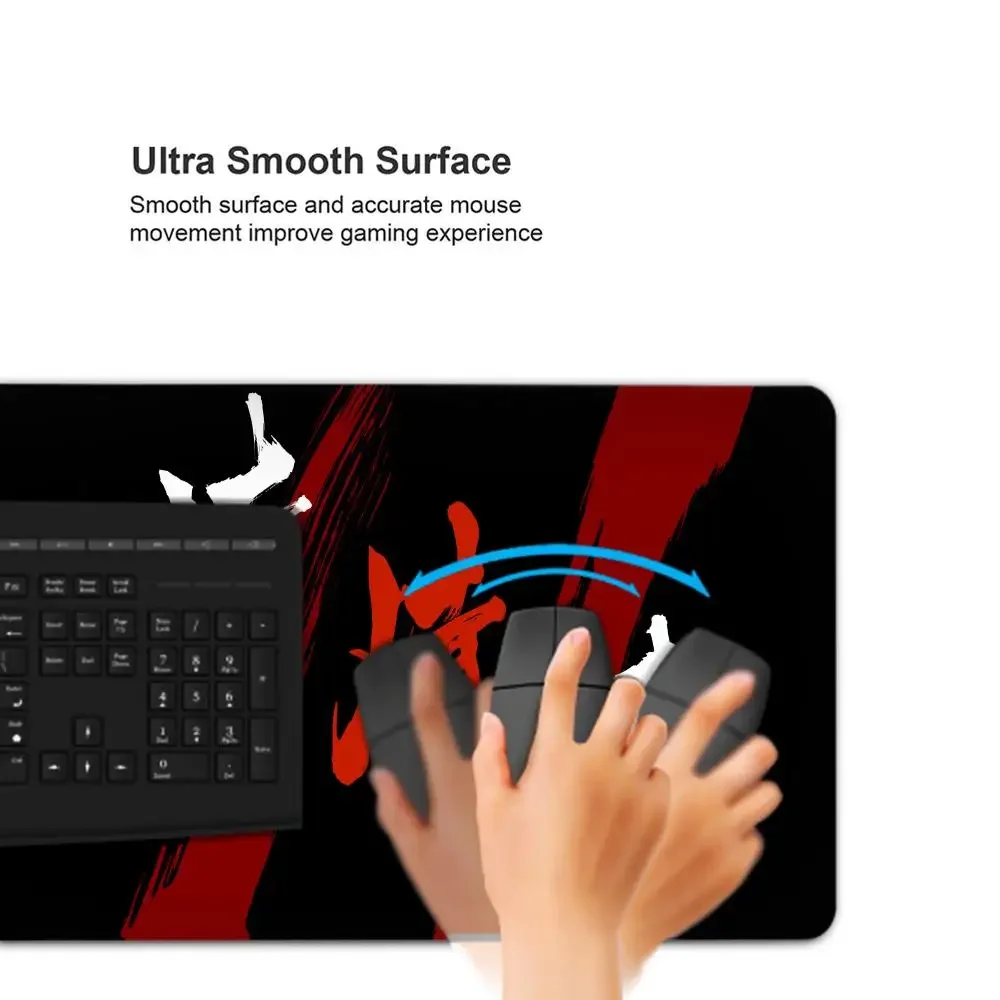 Tappetino per mouse in stile giapponese XL Accessori da gioco Tastiera per giocatori da ufficio Samurai diavolo Tappetino per scrivania Tappetino per mouse anime grande per laptop antiscivolo