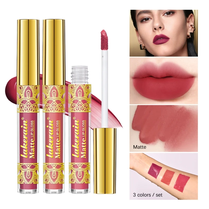 3x lápiz labial líquido mate Super Stay líquido terciopelo lápiz labial taza antiadherente impermeable brillo labios duradero