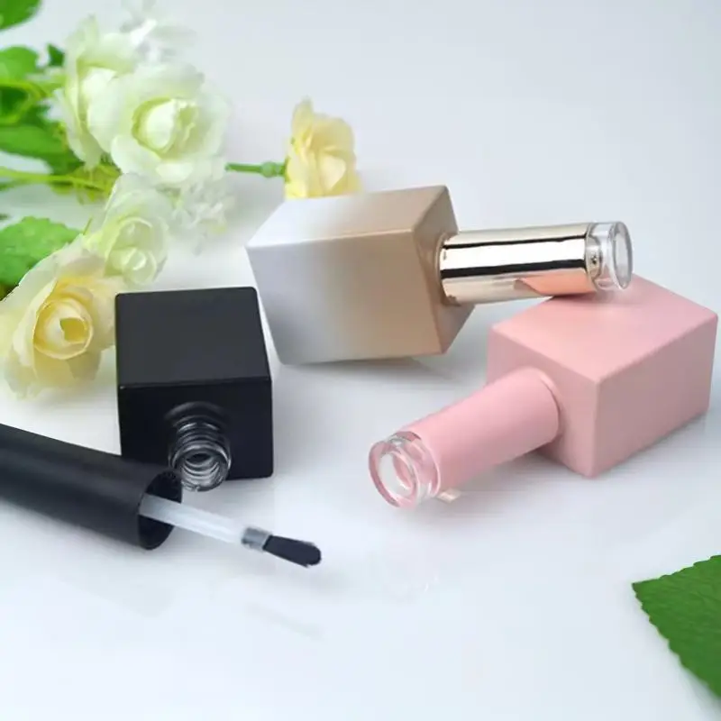 1 Stück Leere Nagelgel-Flaschen 10ML 15ML Bunte Nagellackflaschen mit Pinsel Schönheits-Nagelölflasche Kosmetikbehälter – Detail 4